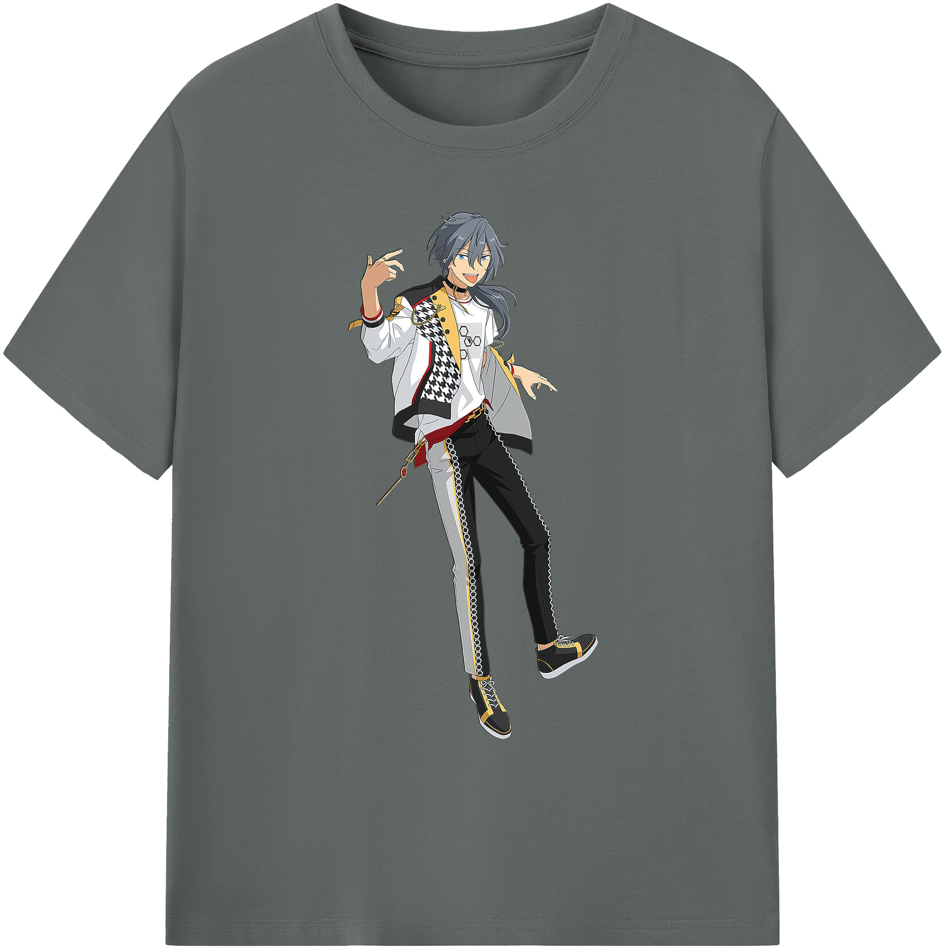 （画像用） あんさんぶるスターズ! Ensemble Stars 綿100％ メンズ半袖Tシャツ｜肌触りやわらか＆通気性